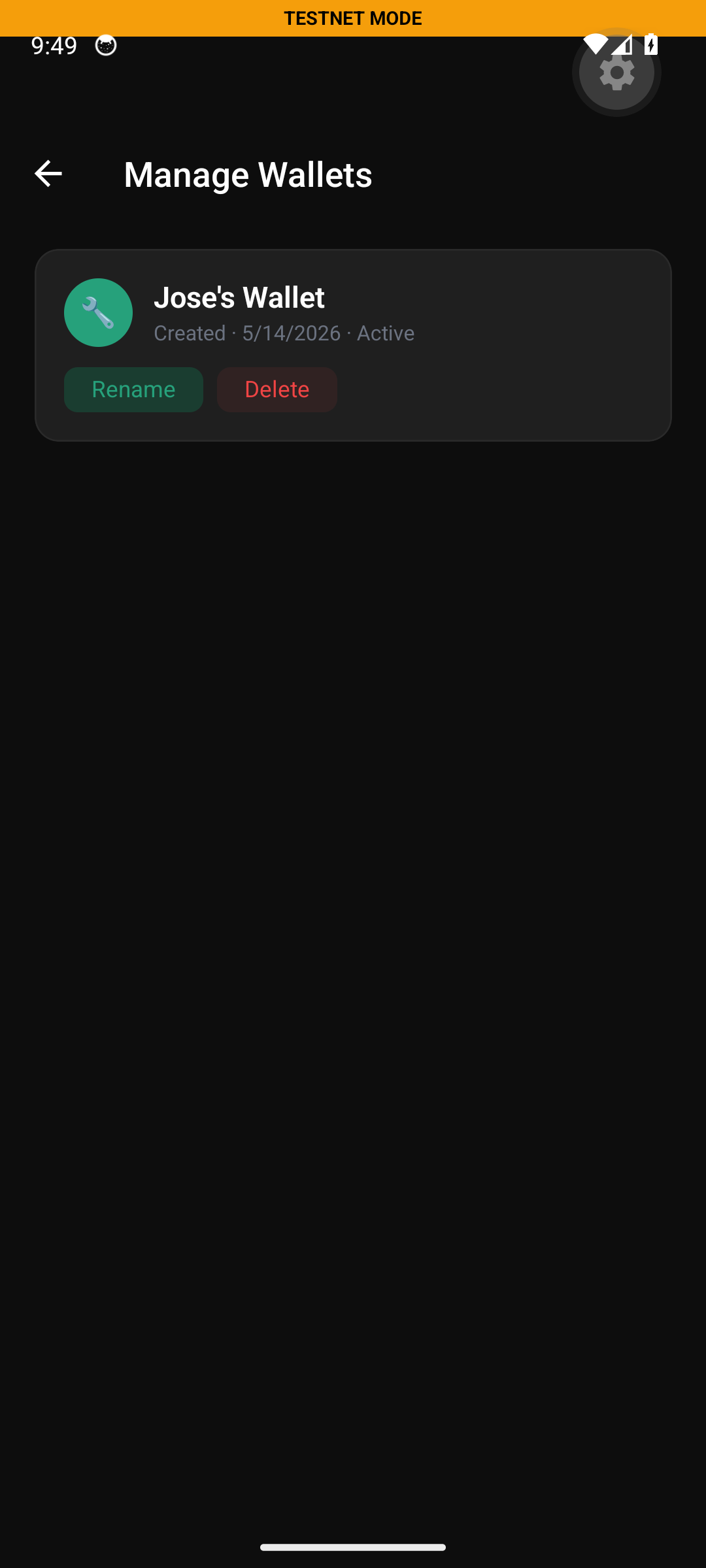 Manage Wallets